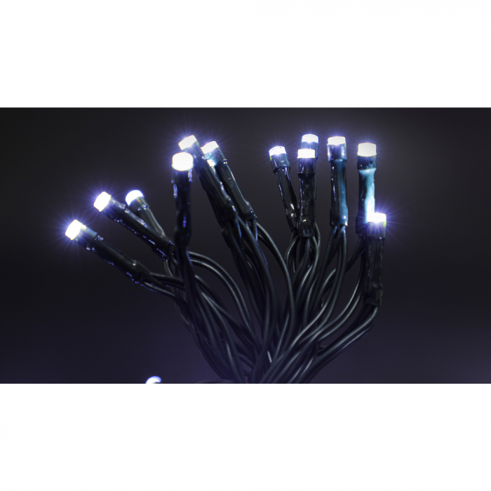 Instalatie de Craciun cu Baterii Tip Liniar, 2 jocuri de lumini, Fir Verde 3 m 30 LED -uri, Alb Rece [8]