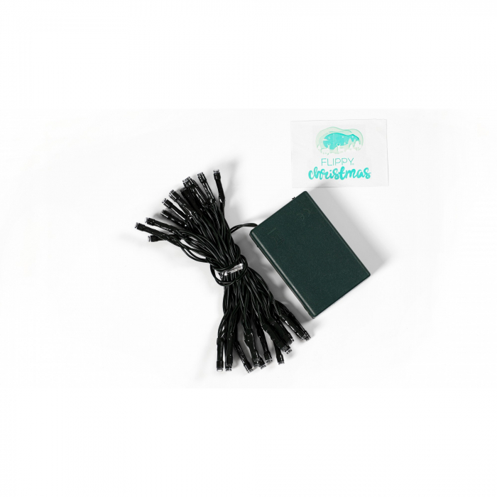 Instalatie de Craciun cu Baterii Tip Liniar, 2 jocuri de lumini, Fir Verde 3 m 30 LED -uri, Alb Rece [6]