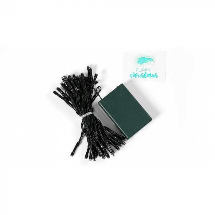 Instalatie de Craciun cu Baterii Tip Liniar, 2 jocuri de lumini, Fir Verde 5 m 50 LED -uri, Alb Cald [5]