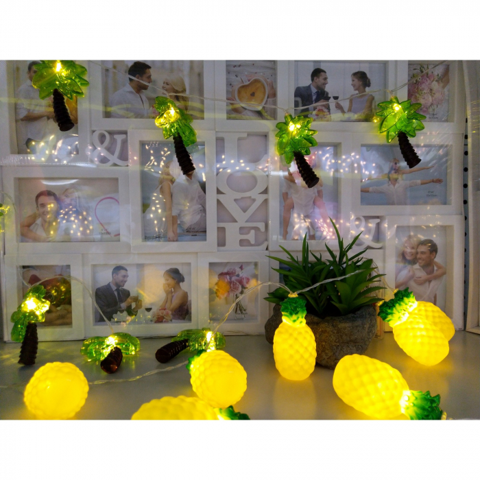 Instalatie de Craciun cu Baterii Tip Sir 1.5 m LED -uri Palmier Alb Cald [1]