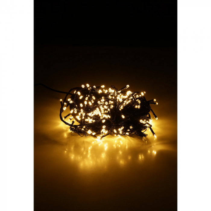 Instalatie de Craciun, Flippy, Tip Liniara, 9 m, 100 LED-uri, Interconectabila, Alb Cald, Fir Verde [4]