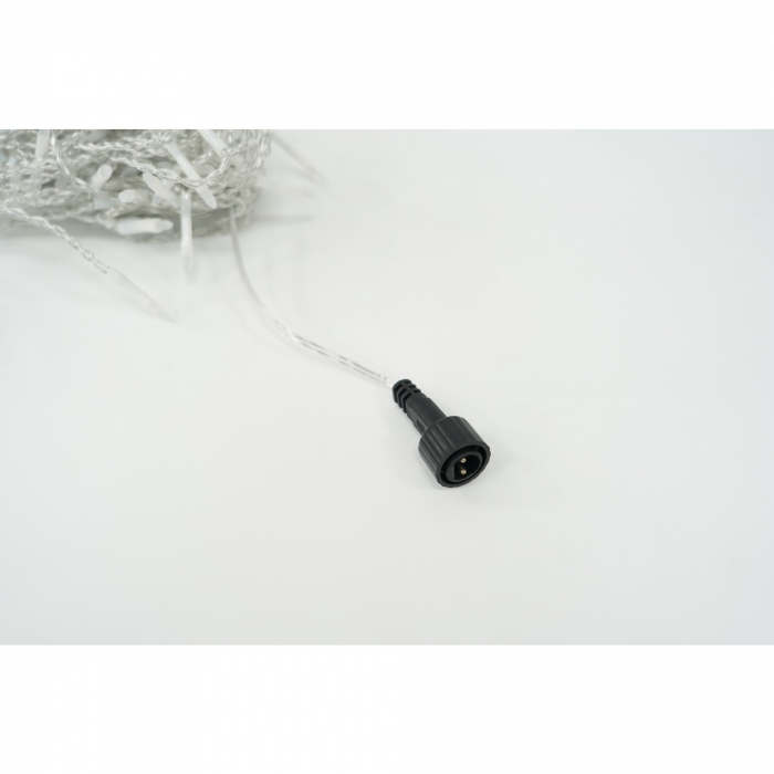 Instalatie de Craciun Flippy® Tip Turturi, 8 jocuri de lumini Sectiune 3 m, 96 LED-uri, Interconectabila, Fir Transparent, Alb Rece [2]