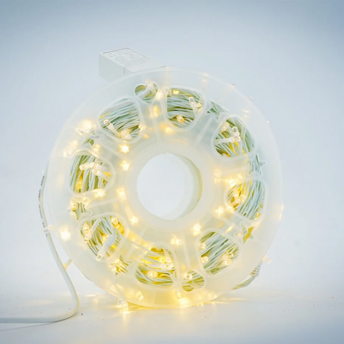 Instalatie de craciun liniara / sirag 100 m, 600 leduri diamant, alb cald, V5 led [1]