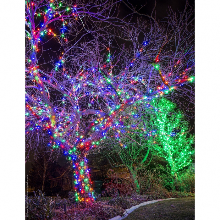 Instalatie de Craciun Liniara Yoto, 22 m, din care 1 m Prelungitor 220V, 300 LED, 8 jocuri de lumini, Controler, Utilizare Interior/Exterior, Fir Negru, multicolor [6]