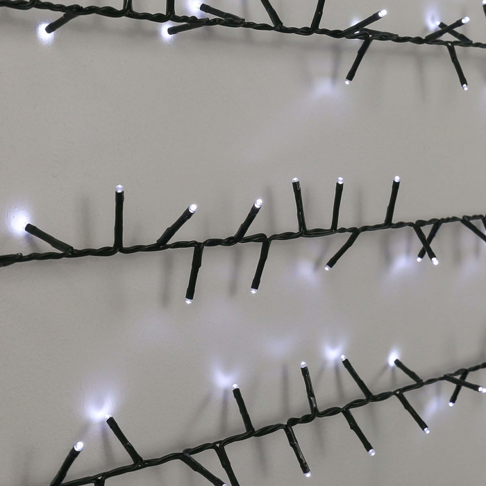 Instalatie de Craciun, Premium Flippy®, Tip Liniara / Sirag, 50 m, 500 LED-uri Mari, Alb Rece [12]
