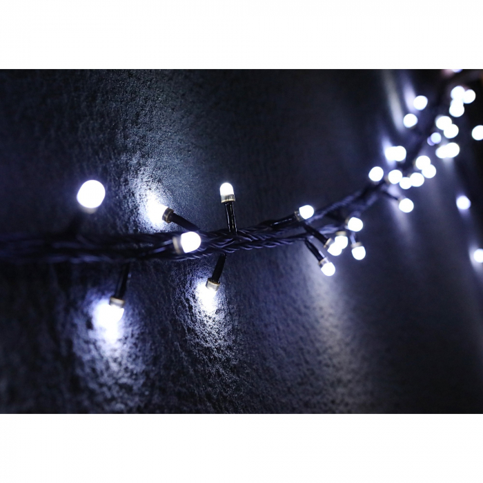 Instalatie de Craciun, Premium Flippy®, Tip Liniara / Sirag, 50 m, 500 LED-uri Mari, Alb Rece [8]