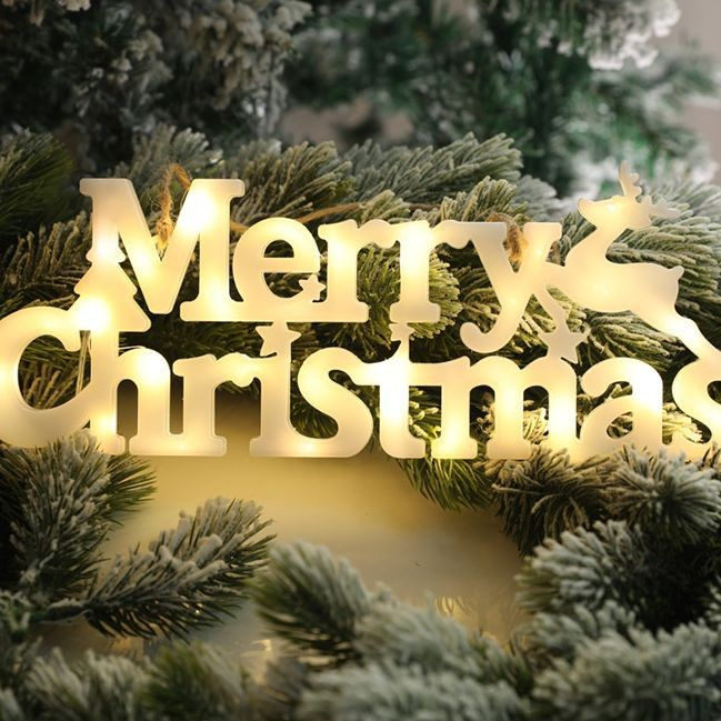 Instalatie LED de Craciun, Flippy, Litere 3D, Merry Christmas, Lumina Calda, 27.5 x 10.5 x 1.4 cm, Alb [7]