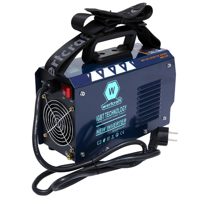 Invertor de sudura WertCraft WRT-005, 20-300 A curent iesire, 230 V, IP21S, MMA, accesorii incluse, valiza transport [3]