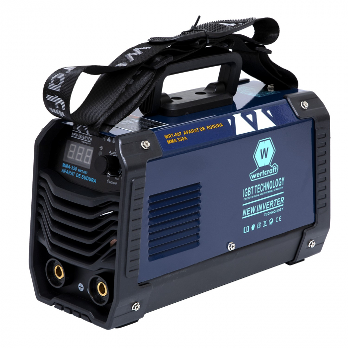 Invertor de sudura WertCraft WRT-007, 20-350 A amperaj, 230 V, 1.6-4 mm diametru electrod, MMA, IP21, funtie anti-lipire [5]