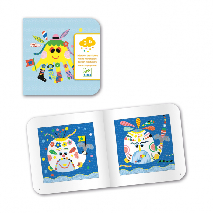Joc creativ colaje Creaturi marine, Djeco [2]