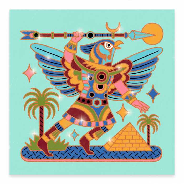 Joc creativ de colorat Animale razboinice, Djeco [3]
