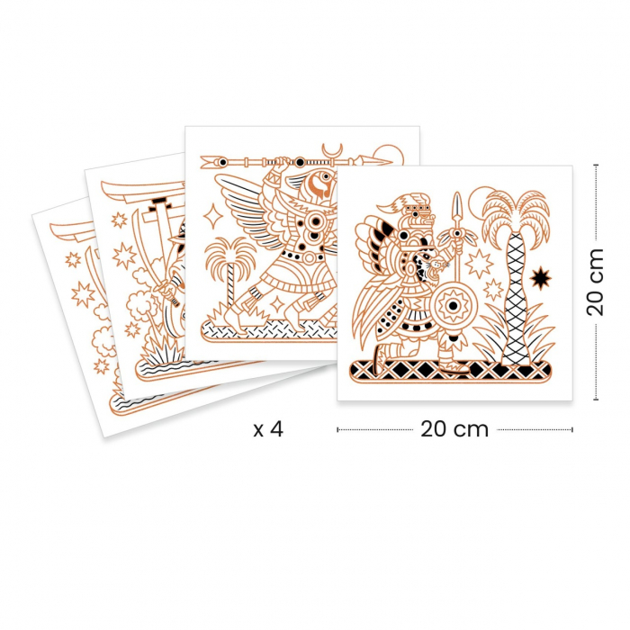 Joc creativ de colorat Animale razboinice, Djeco [2]