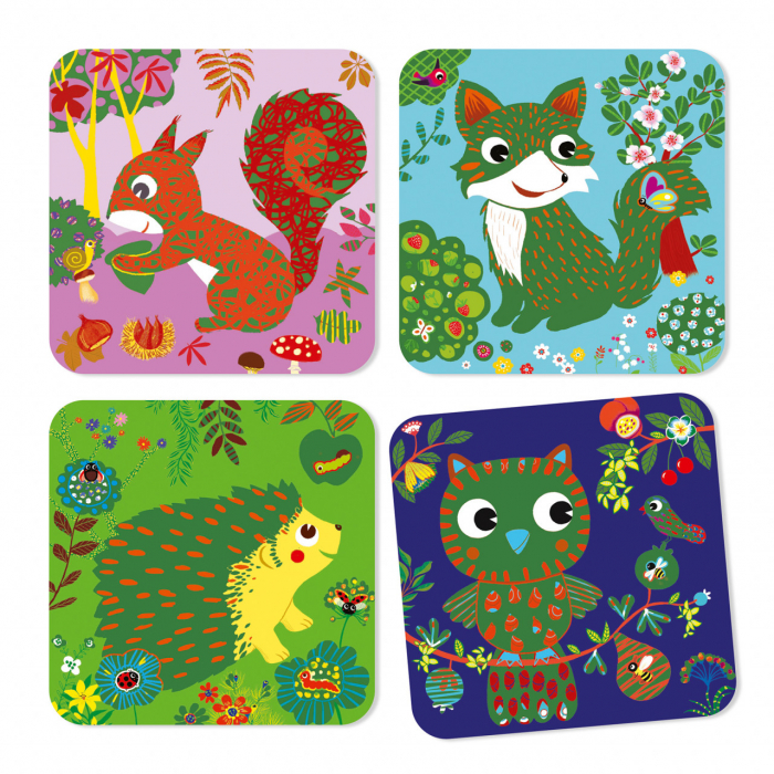 Joc creativ de razuit Animale prietenoase, Djeco [2]