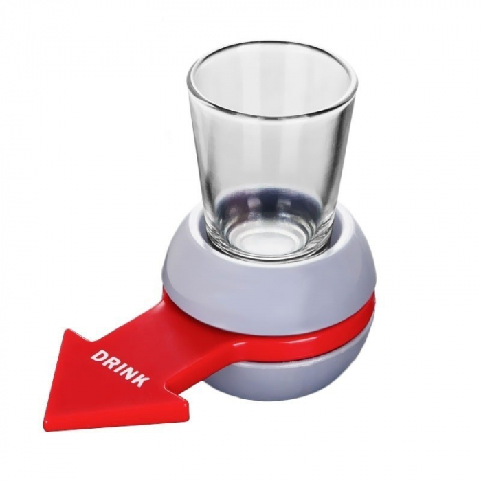 Joc de baut Drink Spin Flippy, 10.3 x 11.5 cm, Pahar de Shot din Sticla, gri [1]