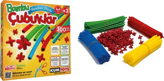 Joc de indemanare si strategie Bamboo Sticks, 300 piese, Multicolor [2]