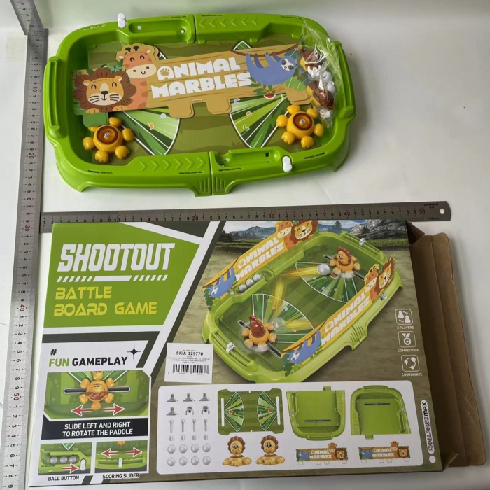 Joc de Masa Interactiv Lion Battle pentru Copii, Flippy, 4 Mingi, Tabela Scor, 40.7x27x14 cm, Verde [3]