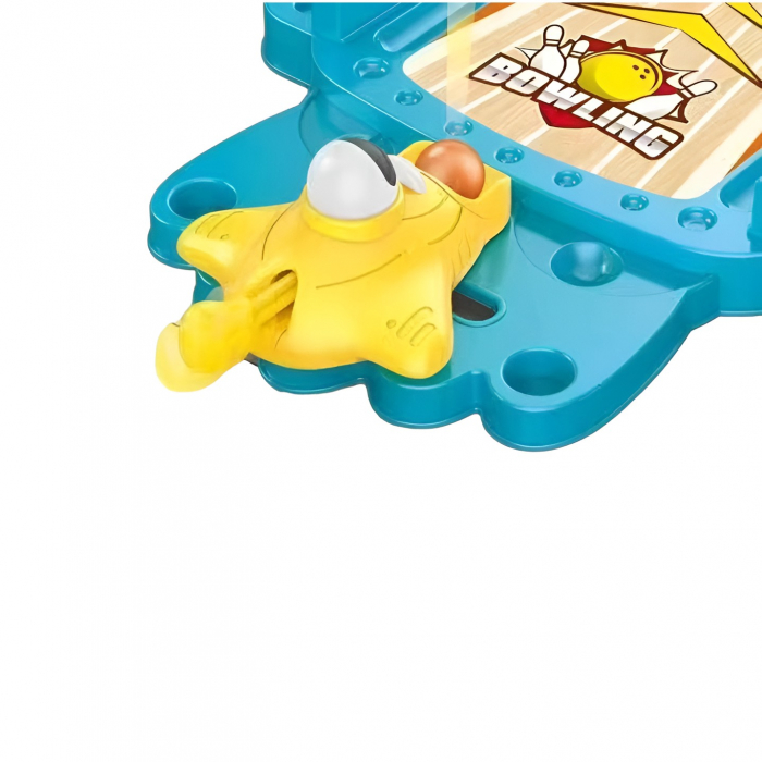 Joc de Masa Mini Bowling Interactiv pentru Copii, Flippy, Mingi si Figurine Incluse, 26.5x19.5x5 cm, Albastru [3]