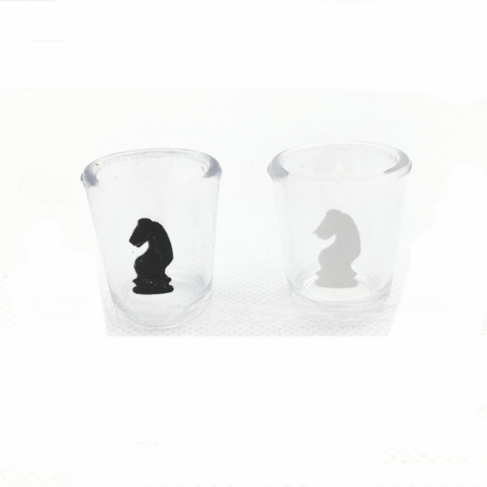 Joc de sah Flippy din sticla cu pahare pentru shoturi, 35x35 cm, transparent [6]
