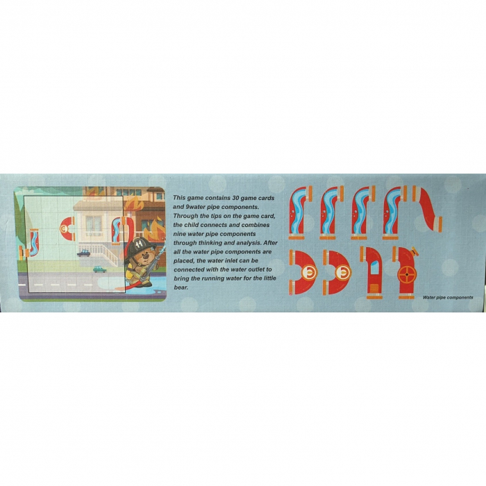Joc educativ magnetic de interconectare, micul pompier, 15 nivele, 9 carti, pentru copii, +3 ani, multicolor [4]