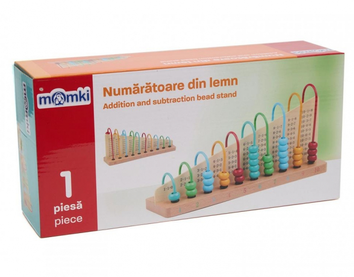 Joc educativ Numaratoare lemn, Abac, Momki [2]