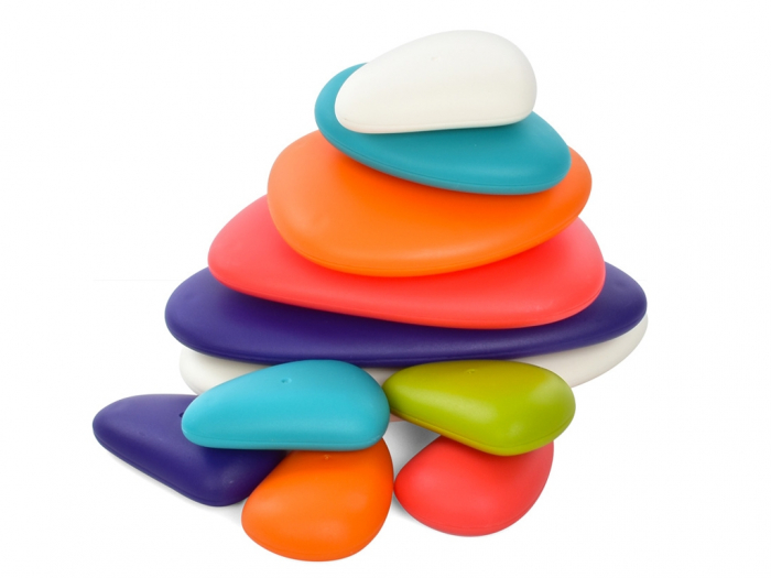 Joc indemanare si stivuire, Pietricele colorate 11 piese [3]