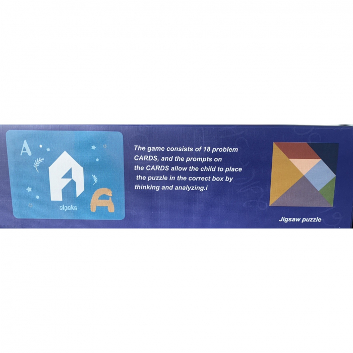 Joc Magnetic Tangram, tabla si forme diverse magnetice, 34 de piese, pentru copii, +3 ani, multicolor [13]