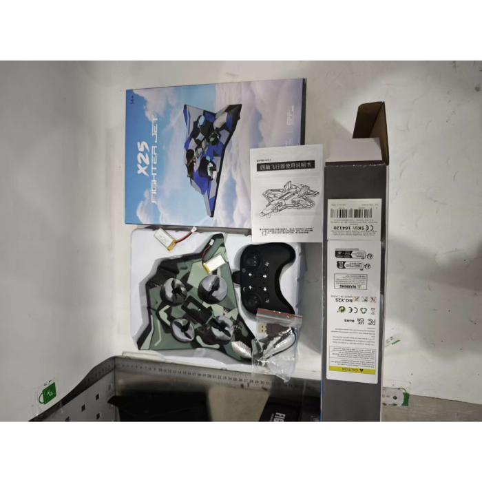 Jucarie Aeronava de Lupta, Flippy, Rezistent, Incarcare USB, cu Telecomanda, Model Verde Army [2]