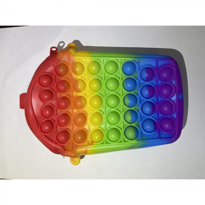Jucarie antistres din silicon, Flippy, Geanta Pop It, Milkshake, Model 3, Multicolor [1]