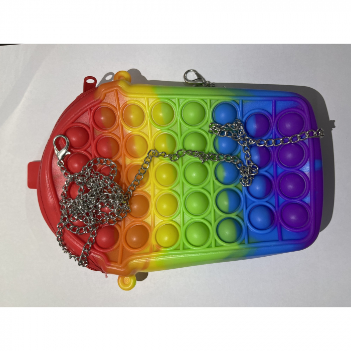 Jucarie antistres din silicon, Flippy, Geanta Pop It, Milkshake, Model 3, Multicolor [2]