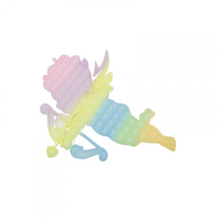 Jucarie antistres din silicon Flippy, Pop it Now and Flip It , 40x45 cm, Cupidon, Fosforescent, Multicolor [1]