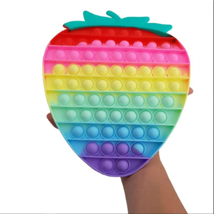 Jucarie antistres din silicon Flippy, Pop it Now and Flip It , Capsuna mare , Multicolor [3]