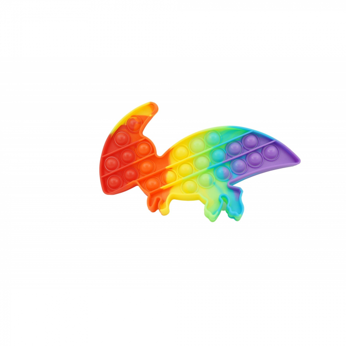 Jucarie antistres din silicon, Flippy, Pop It Now and Flip It, Dinozaur mic, Multicolor V2 [1]