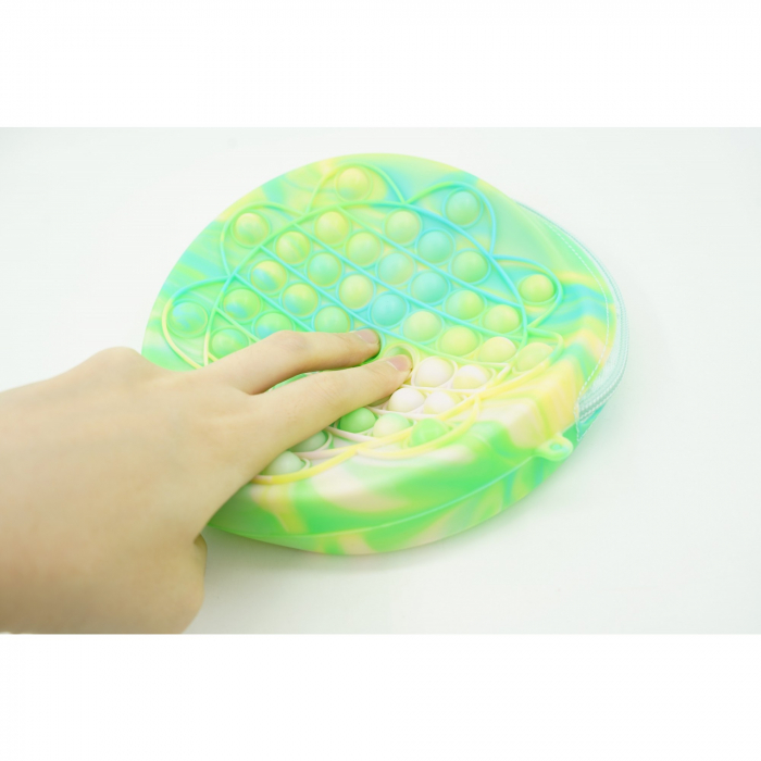 Jucarie antistres din silicon, Flippy, Pop It Now and Flip It, Geanta, Floarea Soarelui, Verde [2]