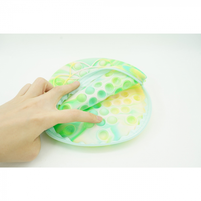 Jucarie antistres din silicon, Flippy, Pop It Now and Flip It, Geanta, Floarea Soarelui, Verde [5]