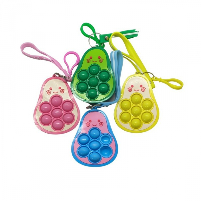 Jucarie antistres din silicon, Flippy, Pop It Now and Flip It, Simple Dimple, Breloc, Avocado, Verde [2]