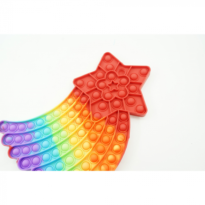 Jucarie antistres din silicon, Flippy, Pop It Now and Flip It, Stea cazatoare, Multicolor [2]