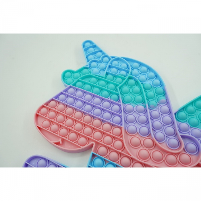 Jucarie antistres din silicon Flippy, Pop it Now and Flip It ,Unicorn cu aripi ,Curcubeu [2]