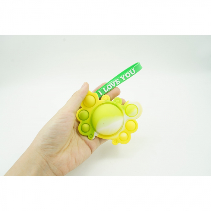 Jucarie antistres din silicon, Flippy®, Pop It Now tip breloc, Crab, Multicolor, V3 [5]