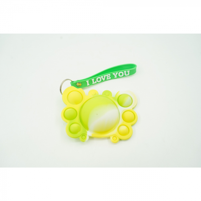 Jucarie antistres din silicon, Flippy®, Pop It Now tip breloc, Crab, Multicolor, V3 [2]