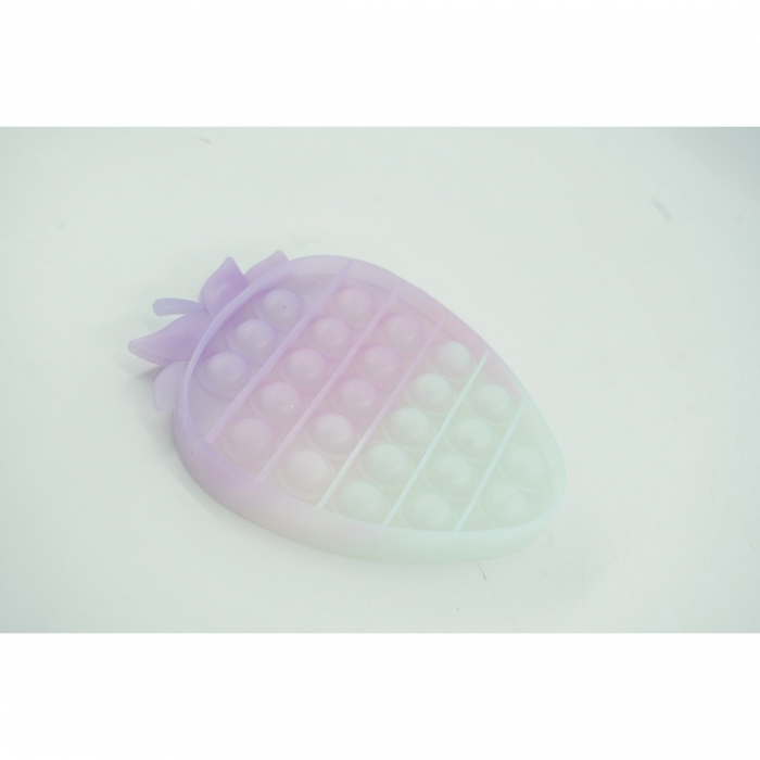 Jucarie antistres din silicon, Pop it Now and Flip It, Capsuna, Transparent [2]