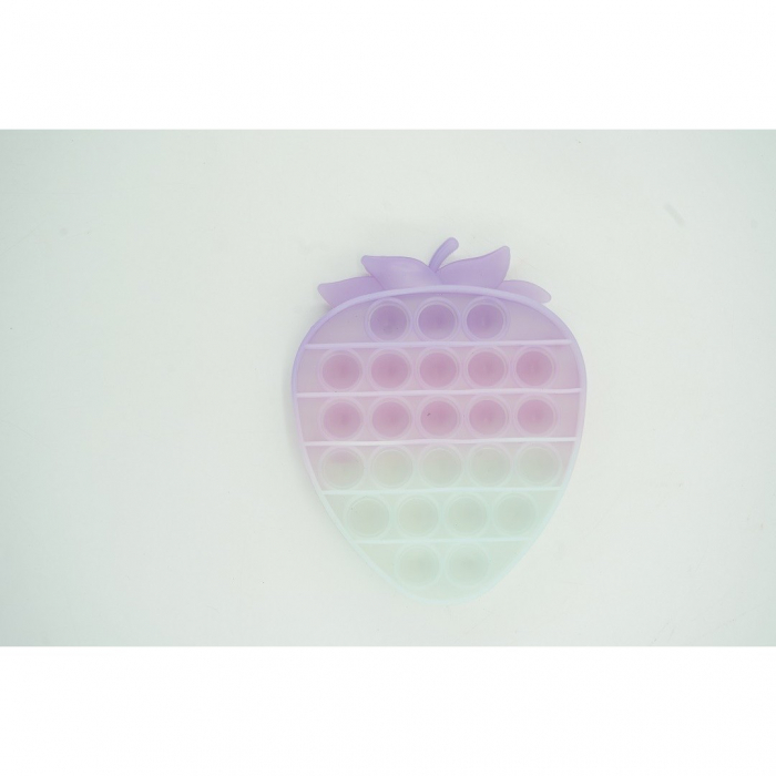 Jucarie antistres din silicon, Pop it Now and Flip It, Capsuna, Transparent [3]