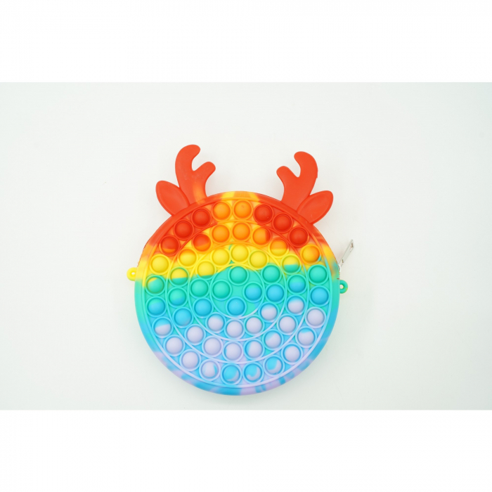 Jucarie antistres din silicon, Pop it Now and Flip It, Flippy, Geanta, Model 2, Multicolor [2]