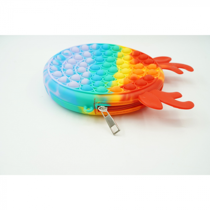 Jucarie antistres din silicon, Pop it Now and Flip It, Flippy, Geanta, Model 2, Multicolor [3]