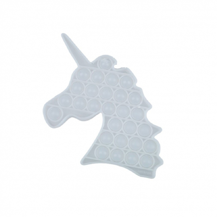 Jucarie antistres din silicon, Pop it Now and Flip It, Unicorn, Transparent [9]