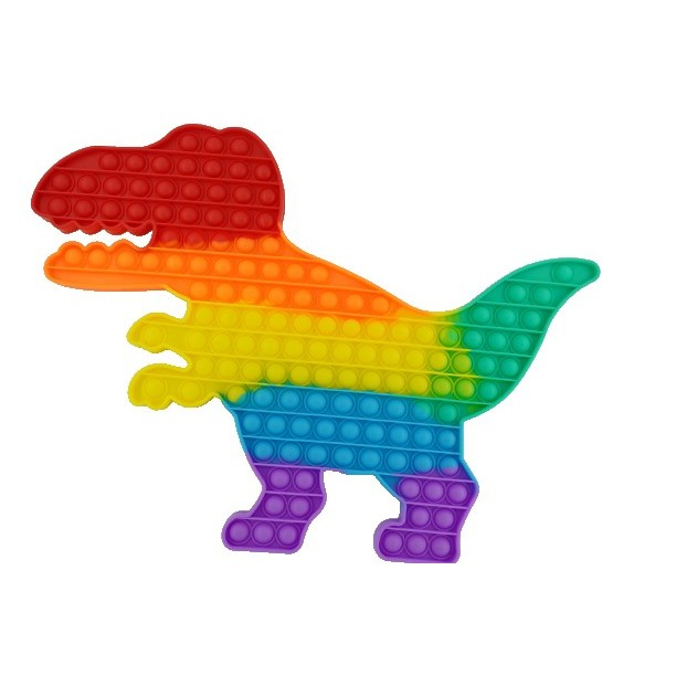 Jucarie antistres din silicon Pop it now, forma Dinozaur, multicolor, urias [2]