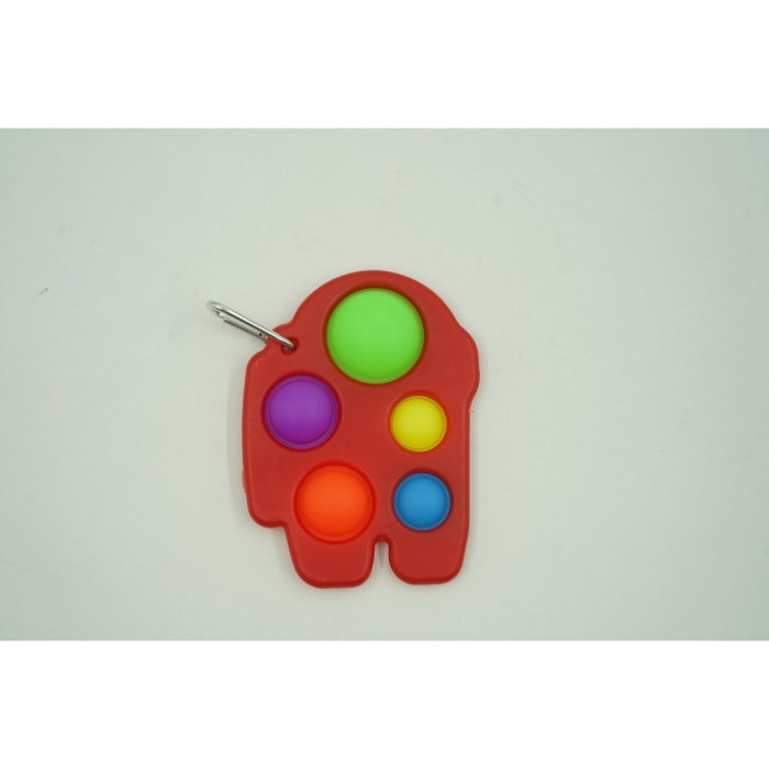 Jucarie Antistres Flippy - Fidget Toy, Simple Dimple, Among us, Rosu [2]