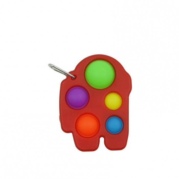 Jucarie Antistres Flippy - Fidget Toy, Simple Dimple, Among us, Rosu [5]