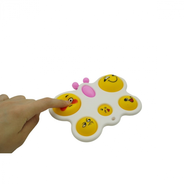 Jucarie Antistres Flippy - Fidget Toy, Simple Dimple, Fluture, Alb [4]