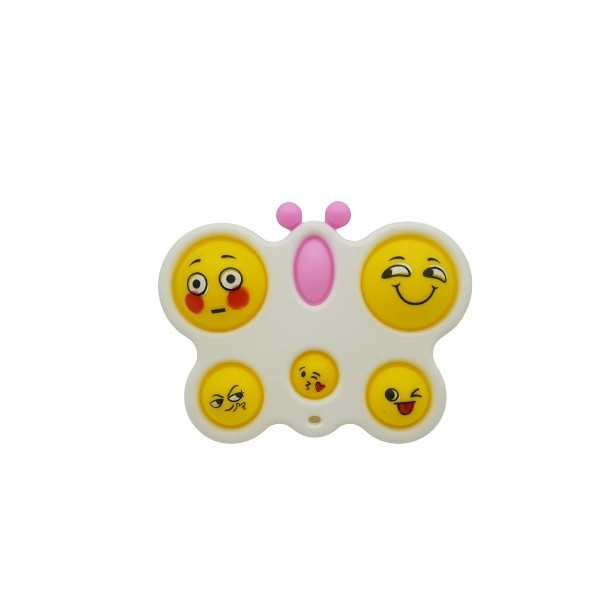 Jucarie Antistres Flippy - Fidget Toy, Simple Dimple, Fluture, Alb [2]