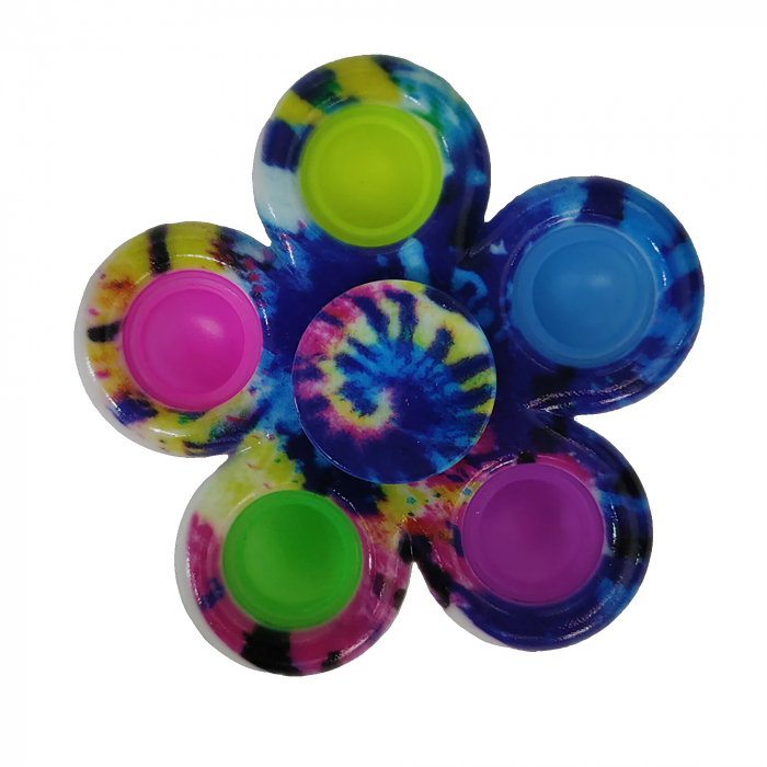 Jucarie antistres simple dimple fidget toy spinner cu 5 buline, Multicolor Rainbow [1]